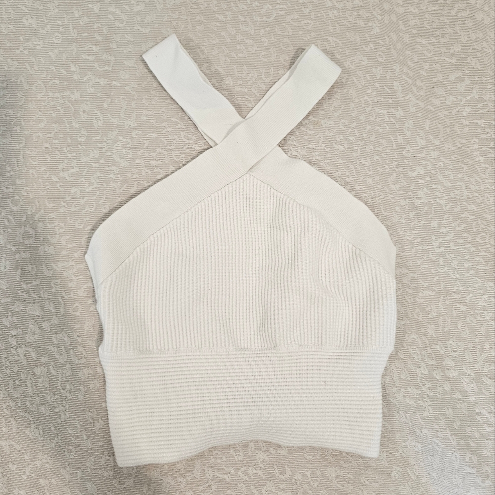 Abercrombie CrissCross Neck Crop Top